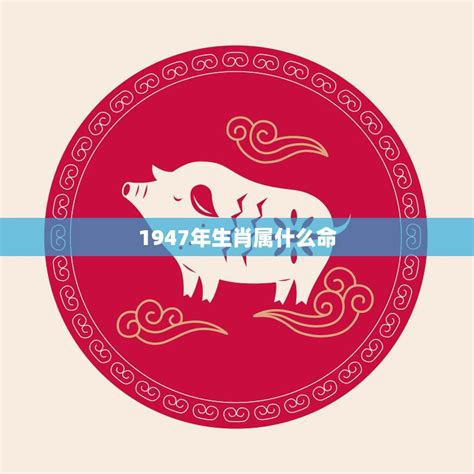 1947 生肖